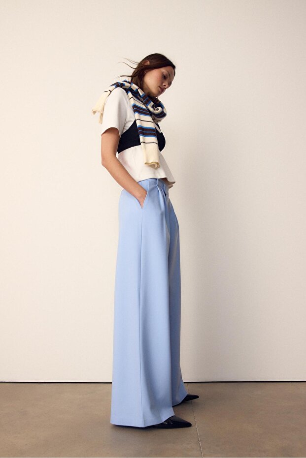 Çapraz belli smart pantolon - 1