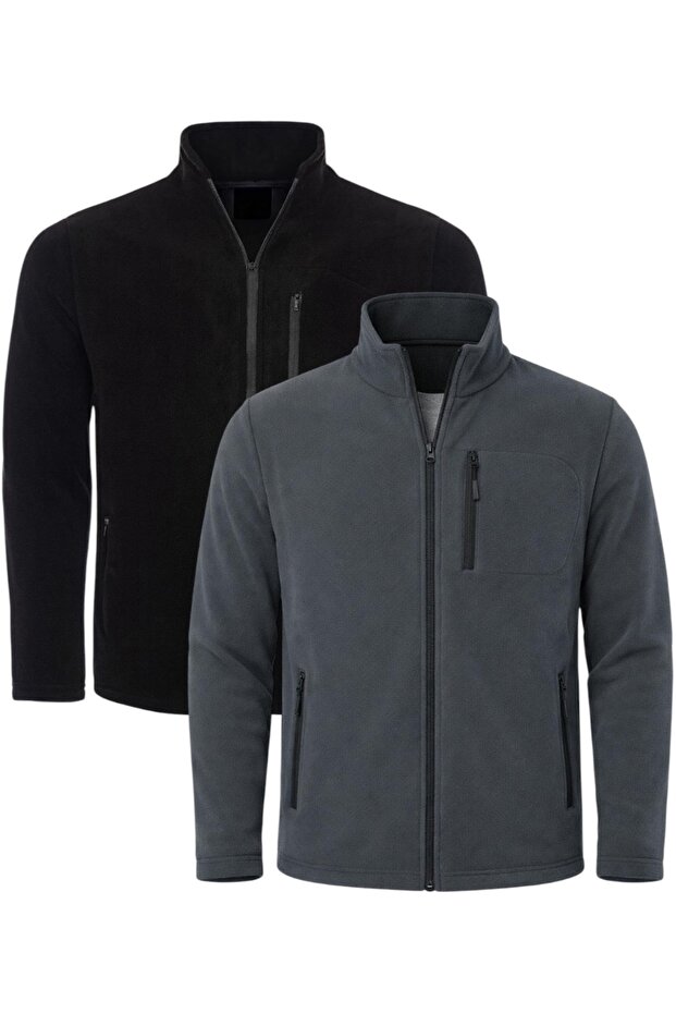 2-Pack Unisex Anti-Pilling Non-Pilling Standard Fit Cold-Proof Fleece