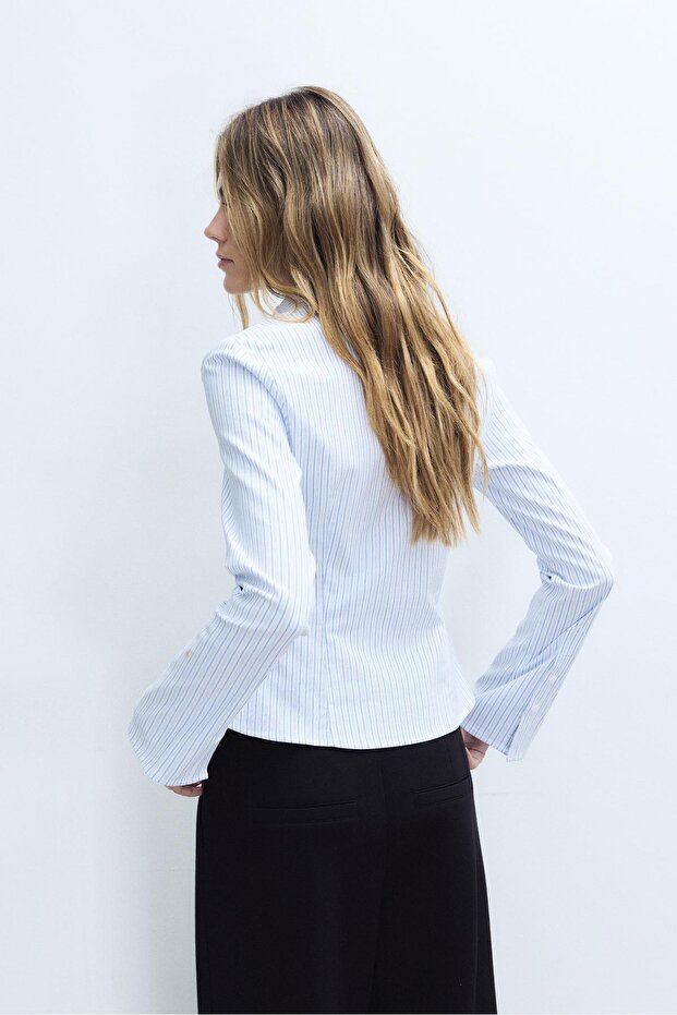 Büzgülü bengalin gömlek - 5