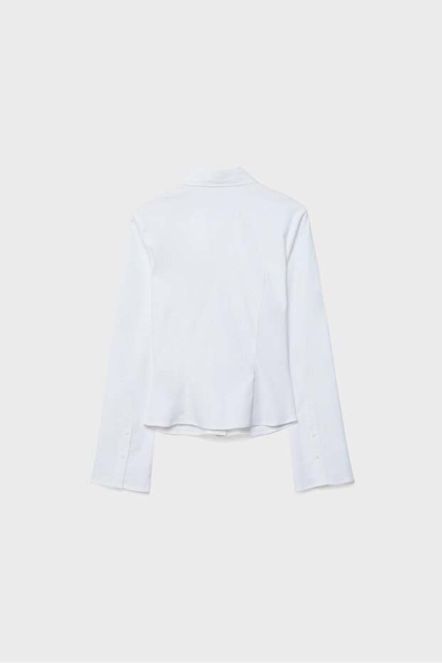 Büzgülü bengalin gömlek - 7