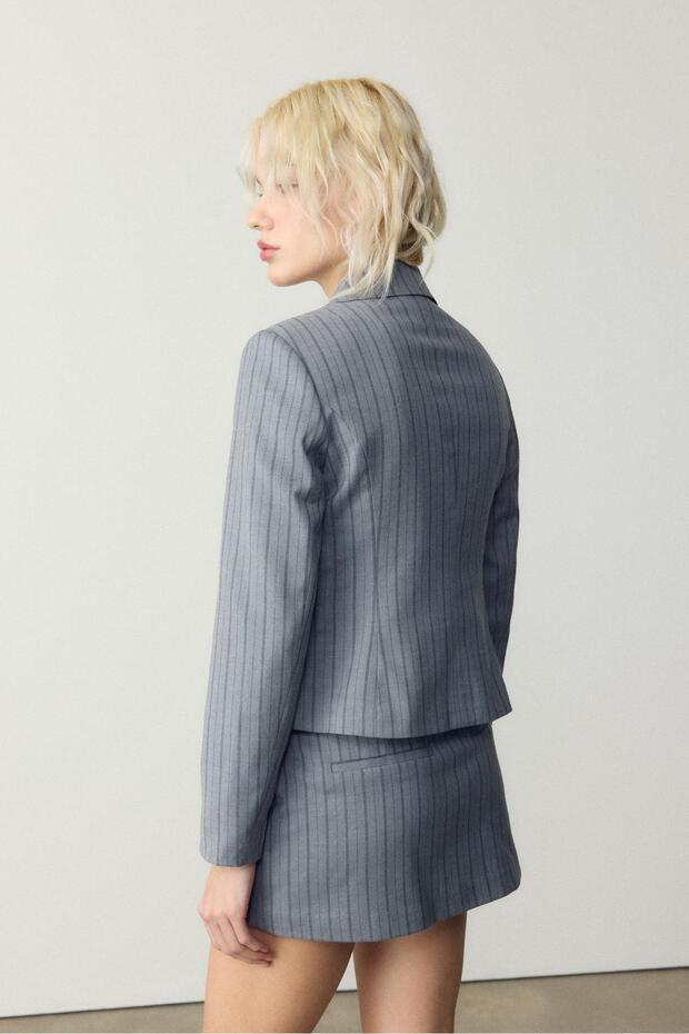 Kemerli mini şort etek - 5