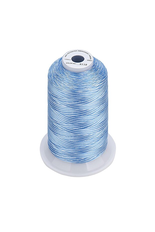 Embroidery Thread Set 4 Spools, 5000 m, Variegated Colors A - 3