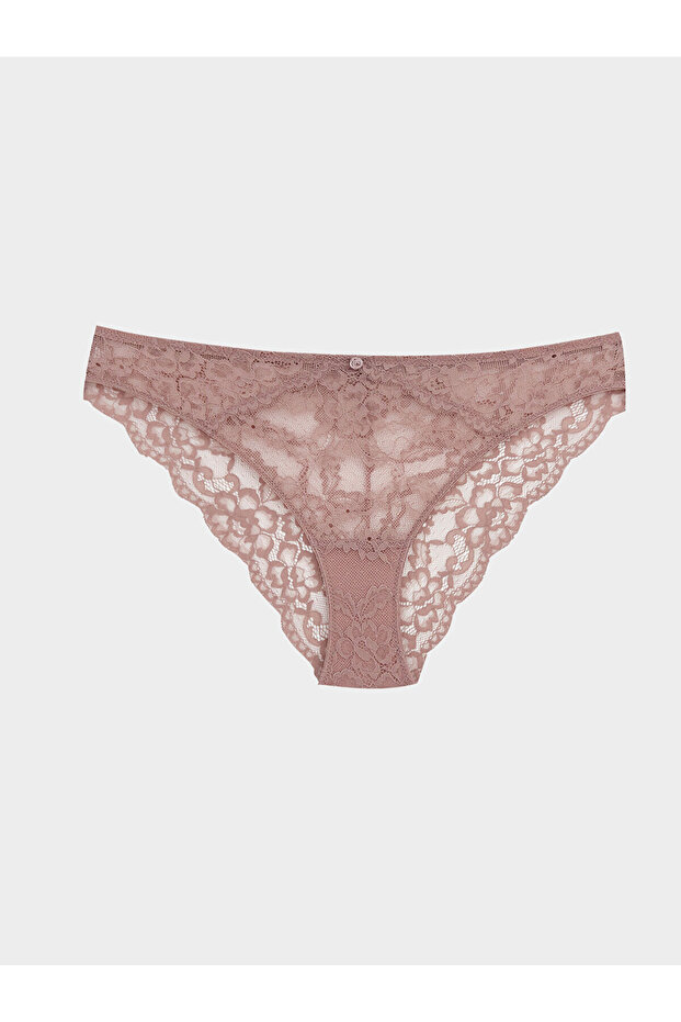 Pink Lace Bikini Panties (S6)