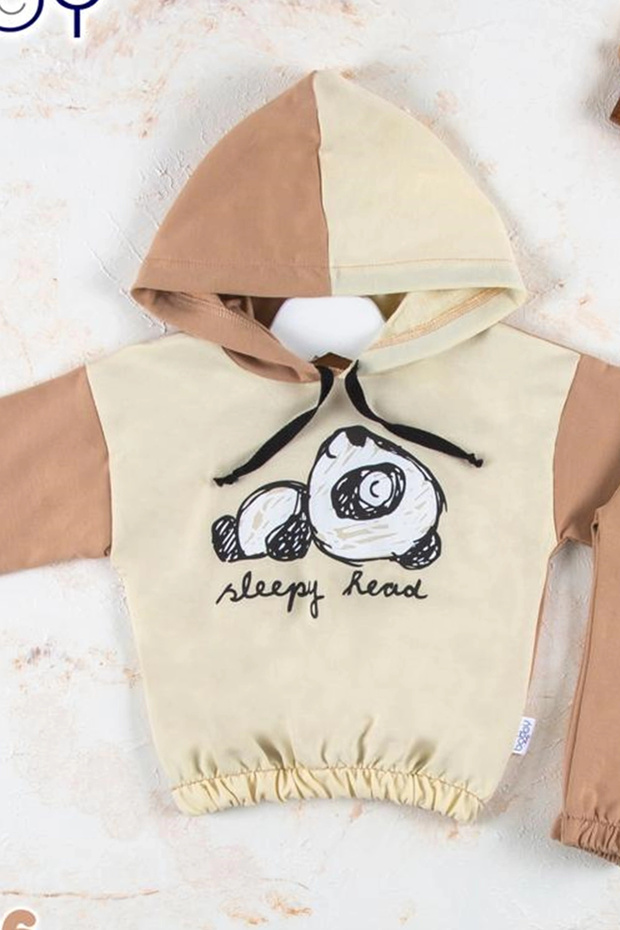 طقم طفل رضيع بغطاء للرأس بنمط الباندا - 2