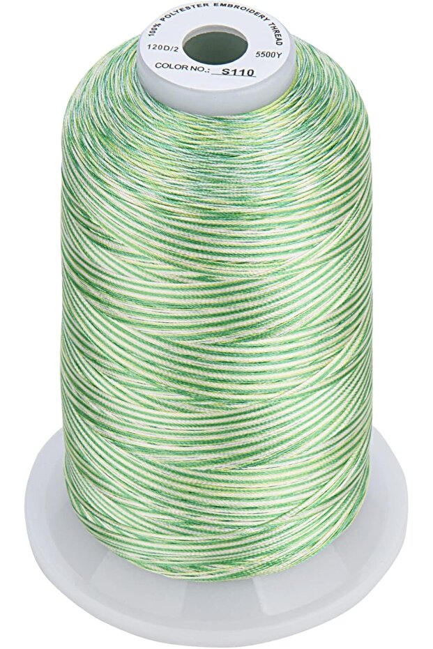 Embroidery Thread Set 4 Spools, 5000 m, Variegated Colors A - 2