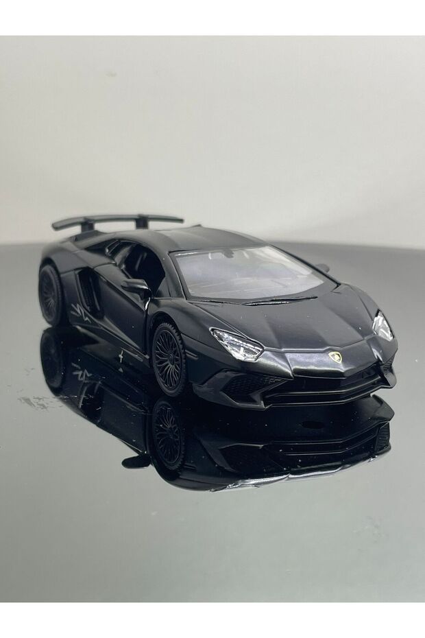 Lamborghini Aventador Sv Coupe 1:32 Scale Metal Pull Back Model Car 12 cm Black