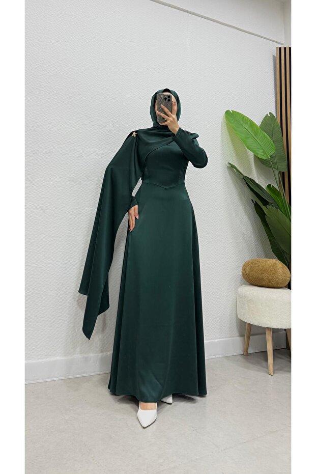 Cape Hijab Evening Dress
