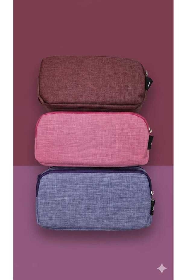 3-Compartment Pencil Case Pencil Bag Pen Holder Makeup Bag