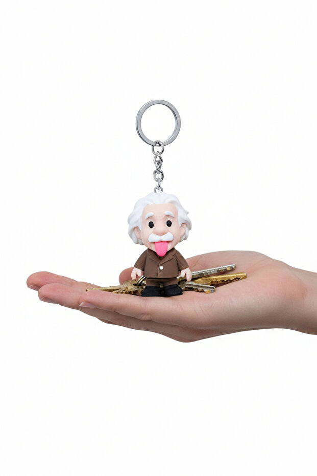 سلسلة مفاتيح متحركة مع تمثال ألبرت أينشتاين - 2