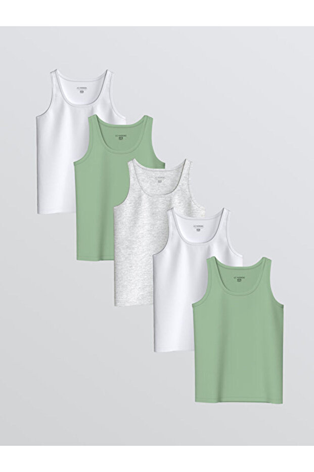 مجموعة Shining Store Sparkling Choices من قمصان الأطفال الأولاد بدون أكمام ذات ياقة روبا، 5 قطع