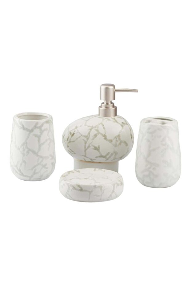 مجموعة إكسسوارات الحمام المكونة من 4 قطع - 2