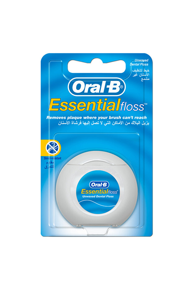 Essential 50m Unwaxed Dental Floss, 1 Piece