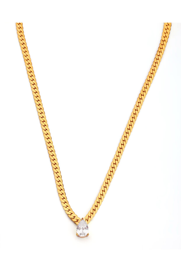 Opal Stud Gold Plated Necklace