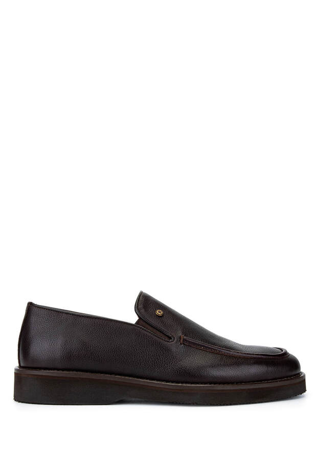 Men's Genuine Leather Brown Loafer Shoes