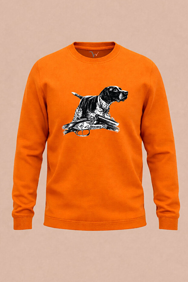Outdoor Hunting Kurzhaar Dog 100% Cotton Regular Fit 3 Thread Winter Sweatshirt