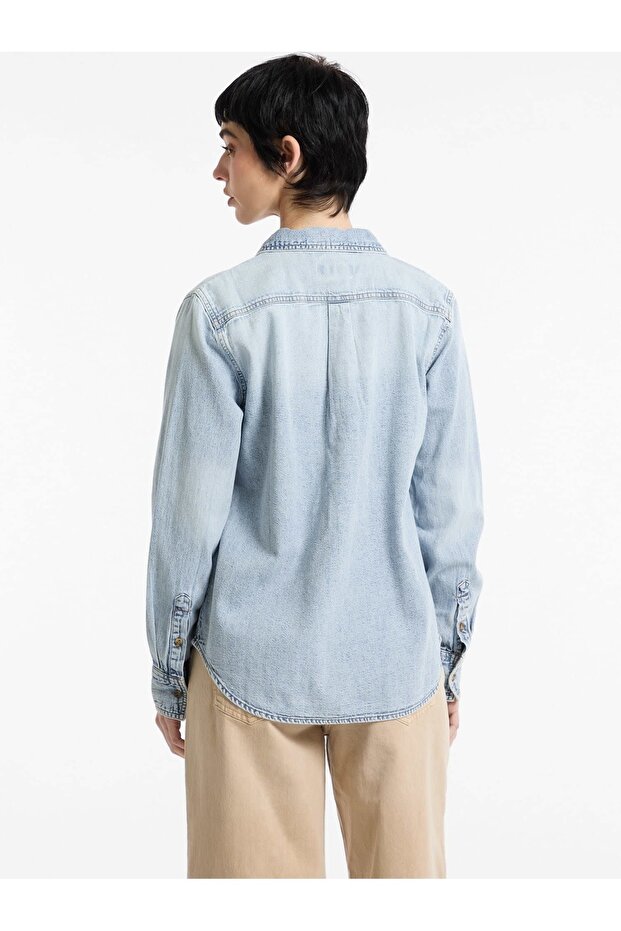 Jeans Regular Kadın Gömlek - 8