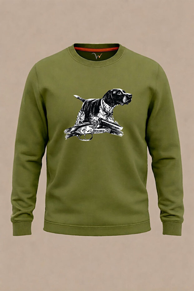 Outdoor Hunting Kurzhaar Dog 100% Cotton Regular Fit 3 Thread Winter Sweatshirt
