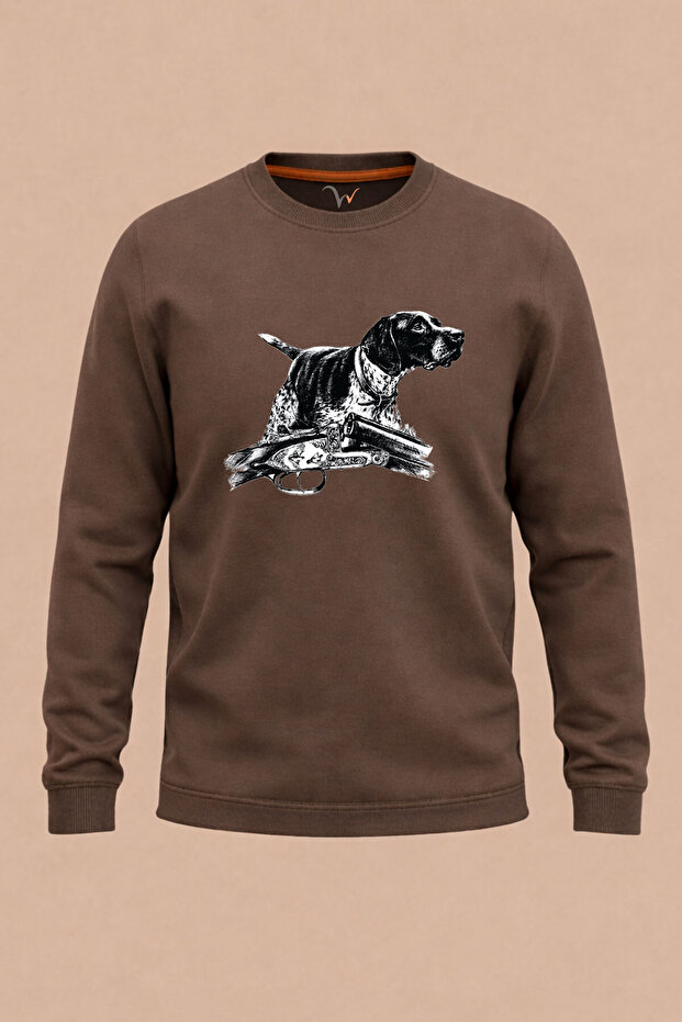 Outdoor Hunting Kurzhaar Dog 100% Cotton Regular Fit 3 Thread Winter Sweatshirt
