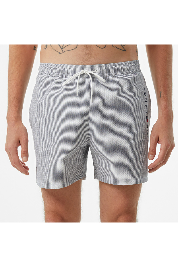 Medium Drawstring Erkek Gri Mayo - 5