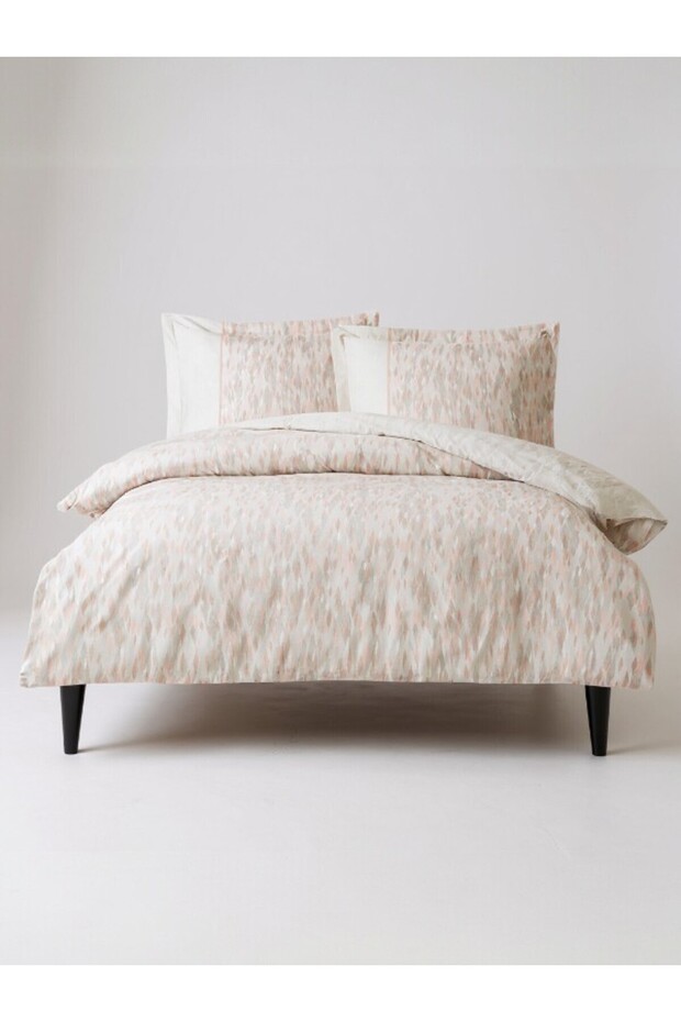 Ranforce Coriandoli Salmon Double Duvet Cover Set – 100% Cotton