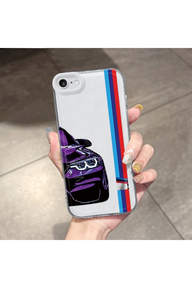iPhone Se 2020 Compatible Transparent Camera Protected Airbag Soft Silicone Phone Case Bmw Pattern