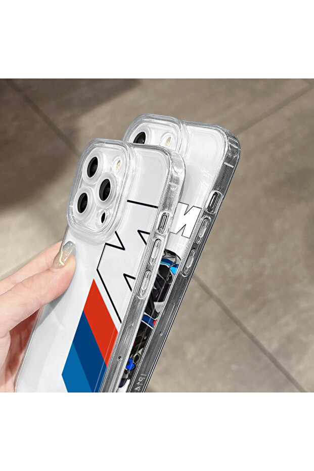 حافظة متوافقة مع هاتف iPhone 8، حافظة هاتف من السيليكون الناعم بنمط BMW مع حماية شفافة للكاميرا - 5