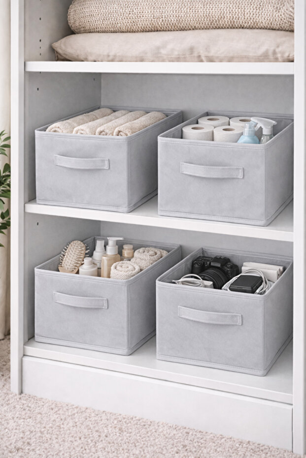 Ordena 4'Lü Gray Closet Organizer Foldable Organizer, Shelf Organizer, Drawer Organizer