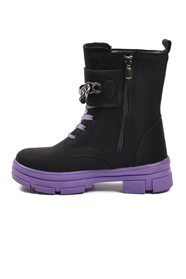 Black-Lilac Children's Boots G-1001 F