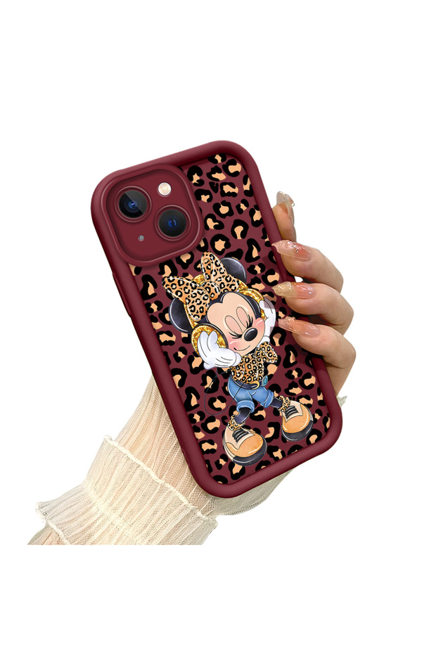 حافظة هاتف من مادة السيليكون مقاومة للصدمات بنمط ميكي متوافقة مع هاتف آيفون 15 - 3