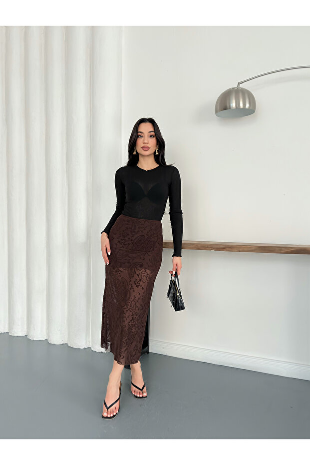 Fusta lungă cu model E12798 - 2