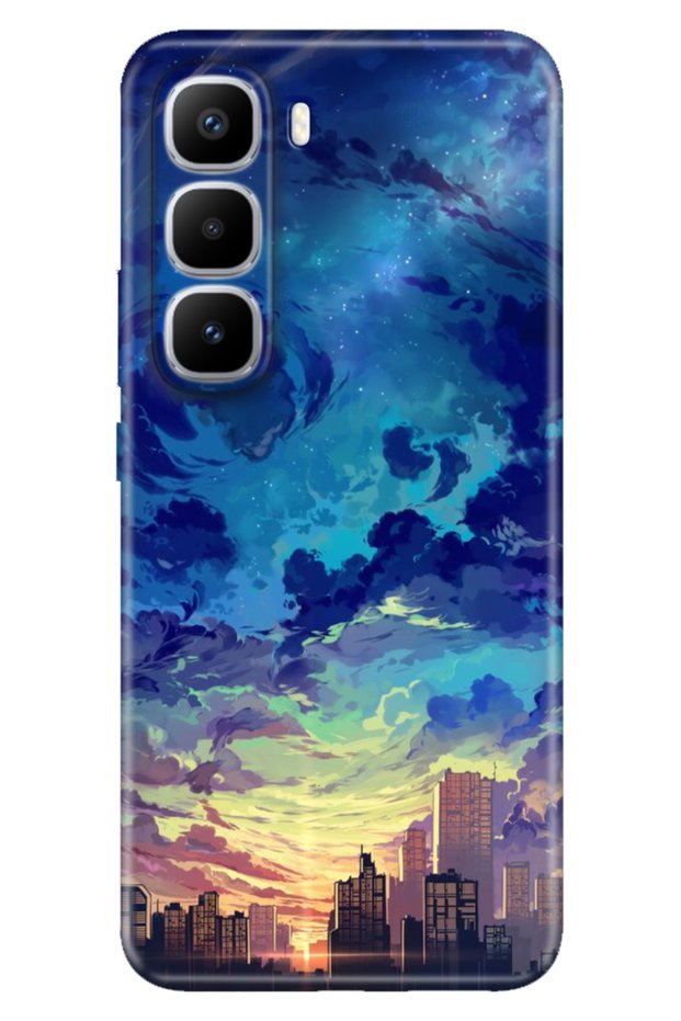 Infinix Hot 60 Pro+ Plus Case Colorful Silicone Printed Tpu Cloud City