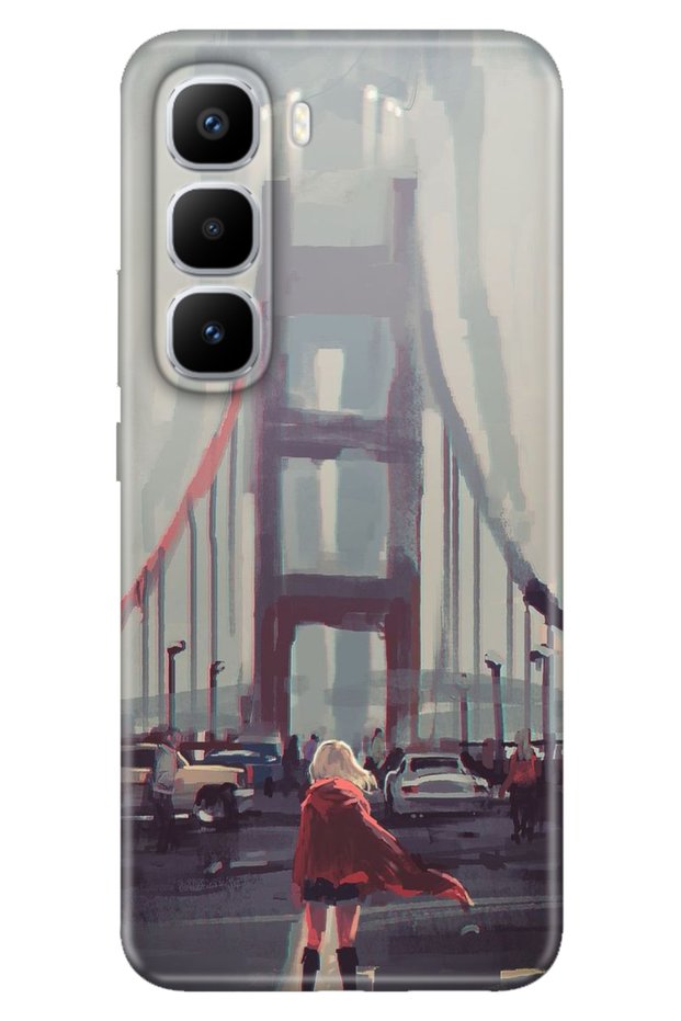Infinix Hot 60 Pro+ Plus Case Decorative Silicone Printed Cover Red for Women