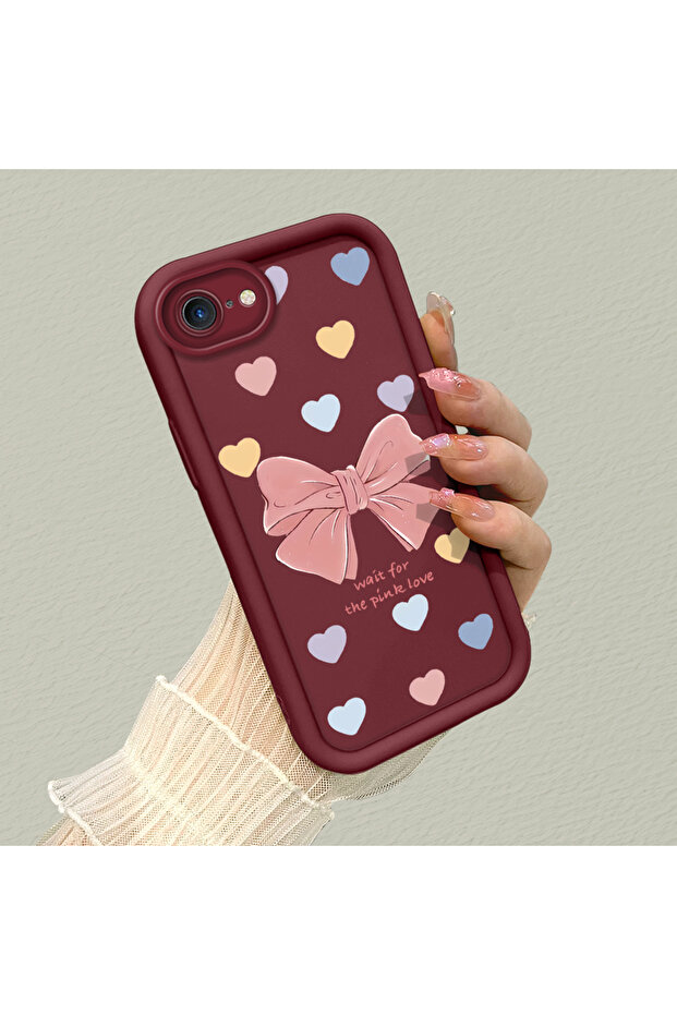 حافظة هاتف من مادة السيليكون مقاومة للصدمات بنمط فيونكة متوافقة مع هاتف آيفون 8 - 2