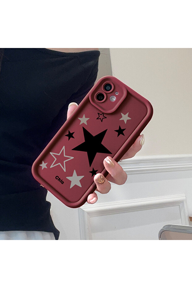 حافظة هاتف من مادة السيليكون المقاومة للصدمات بنمط نجمة متوافقة مع هاتف آيفون 14 بلس - 4