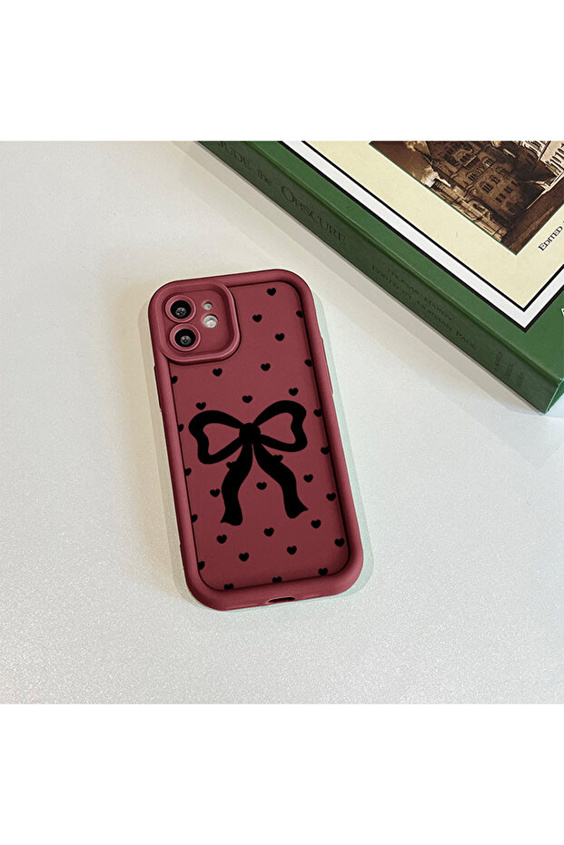 حافظة هاتف من مادة السيليكون مقاومة للصدمات بنمط فيونكة متوافقة مع هاتف آيفون 8 - 7