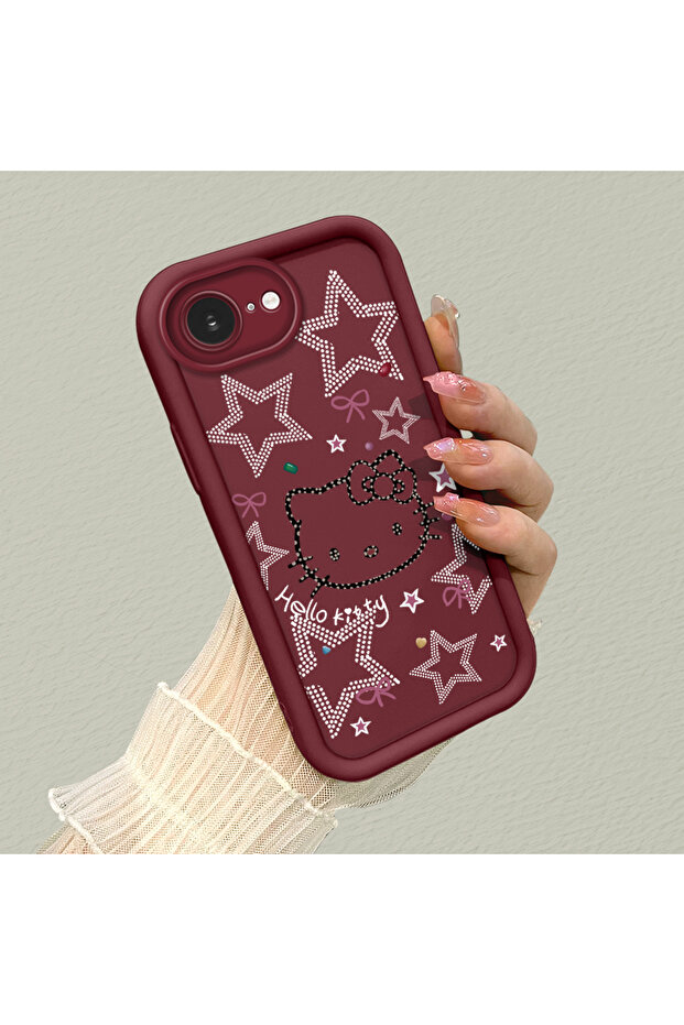 حافظة هاتف من مادة السيليكون مقاومة للصدمات بنمط كيتي متوافقة مع هاتف آيفون 16e - 2