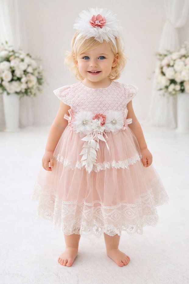 Baby Girl Mevlüt Dress, Wedding Dress French Lace Dress