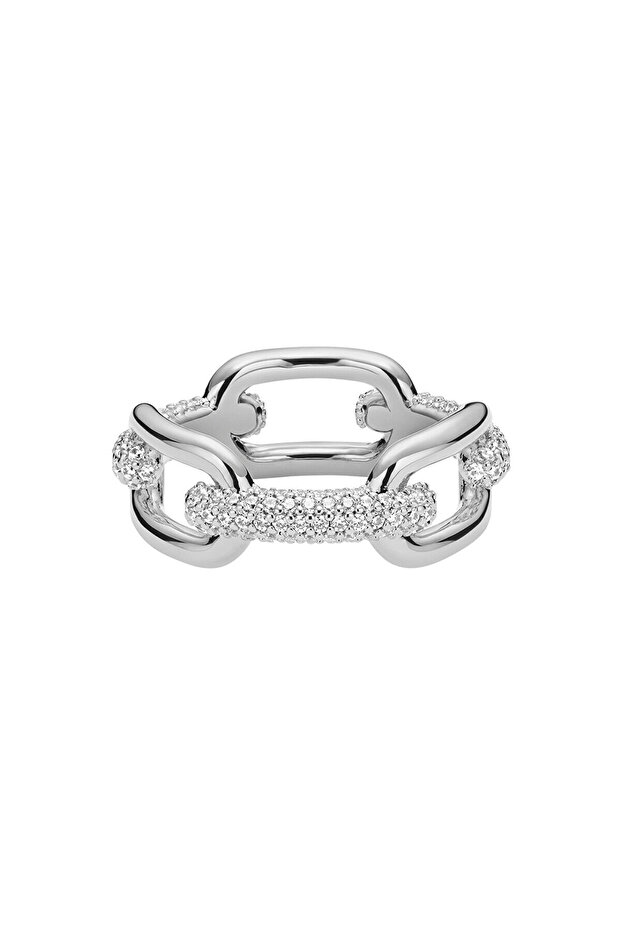 Crystal Link Ring Silver - 1