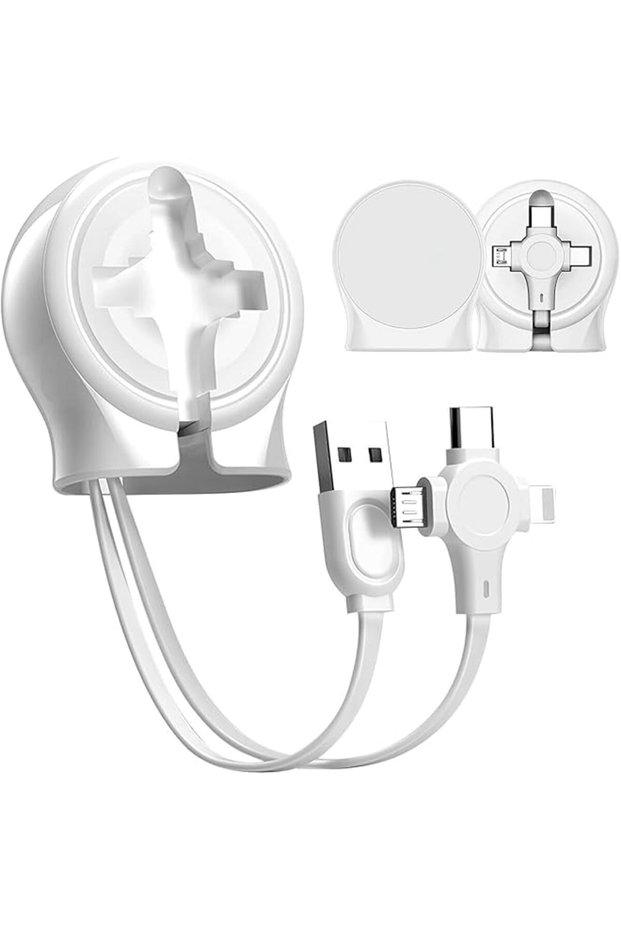 Retractable 3 in 1 Fast Charging Cable, Multi Device Portable Charging Cord with Type-C Micro USB, D