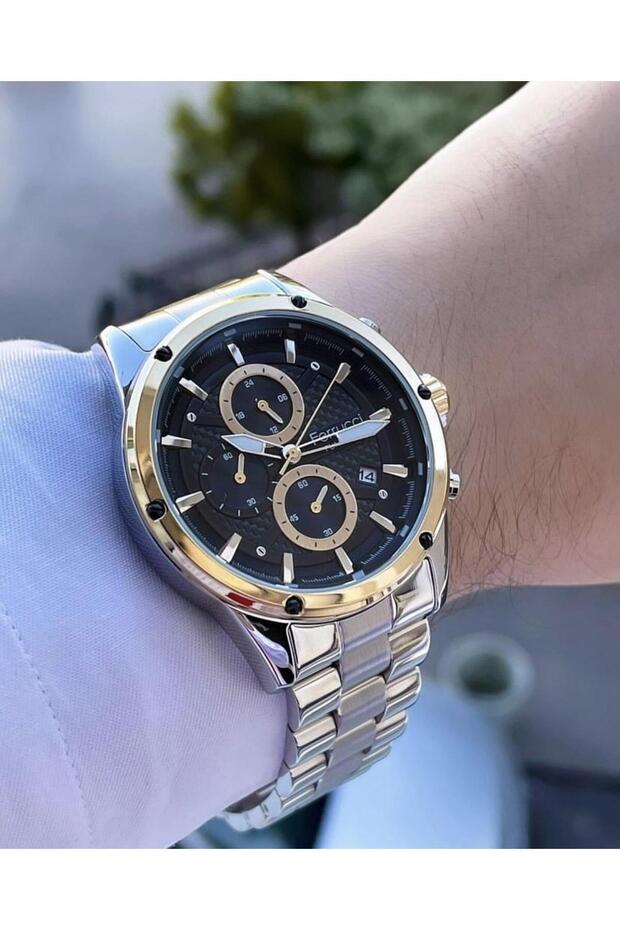 Men's Multifunctional Metal Band Wristwatch