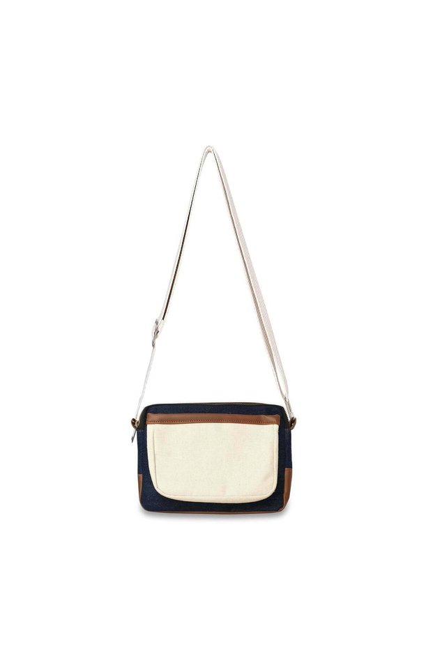 Terra Denim Sling Bag for Women, Earth Tone Crossbody Bag, Premium Canvas Compact Sling Purse, Stylish Casual Travel Bag for Daily Use