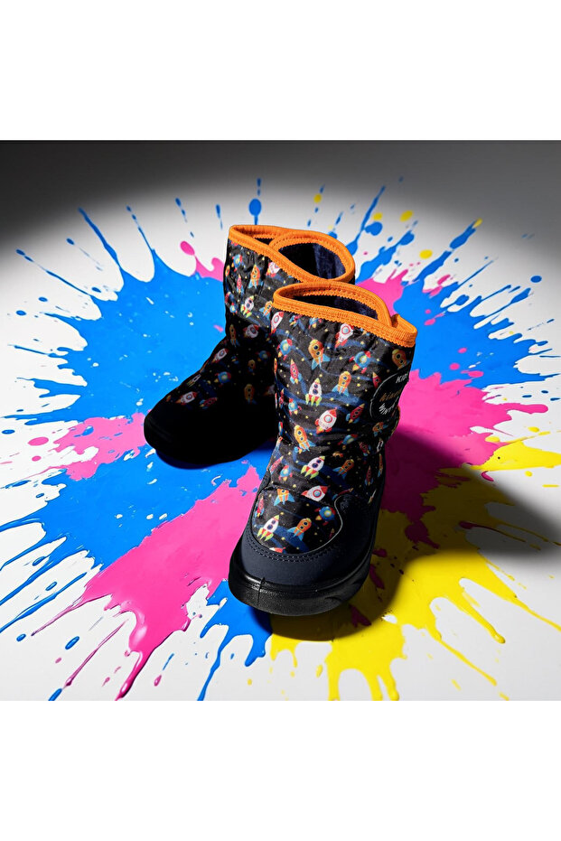 Twox Duck Wool-Lined Waterproof Snow Boots with Velcro Waterproof Edges and Lightweight Soles