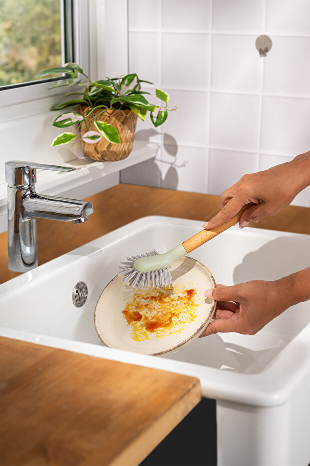 فرشاة صحون ريفية طويلة 20 سم - 3