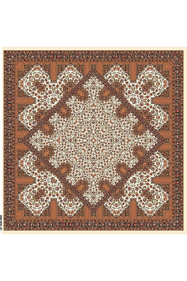 Eșarfă moale Winter Bloom 1244 Maro - 5