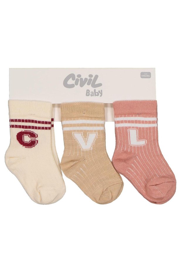 Cvl 3-Piece 6-Piece Baby Girl Sock Set - Standard