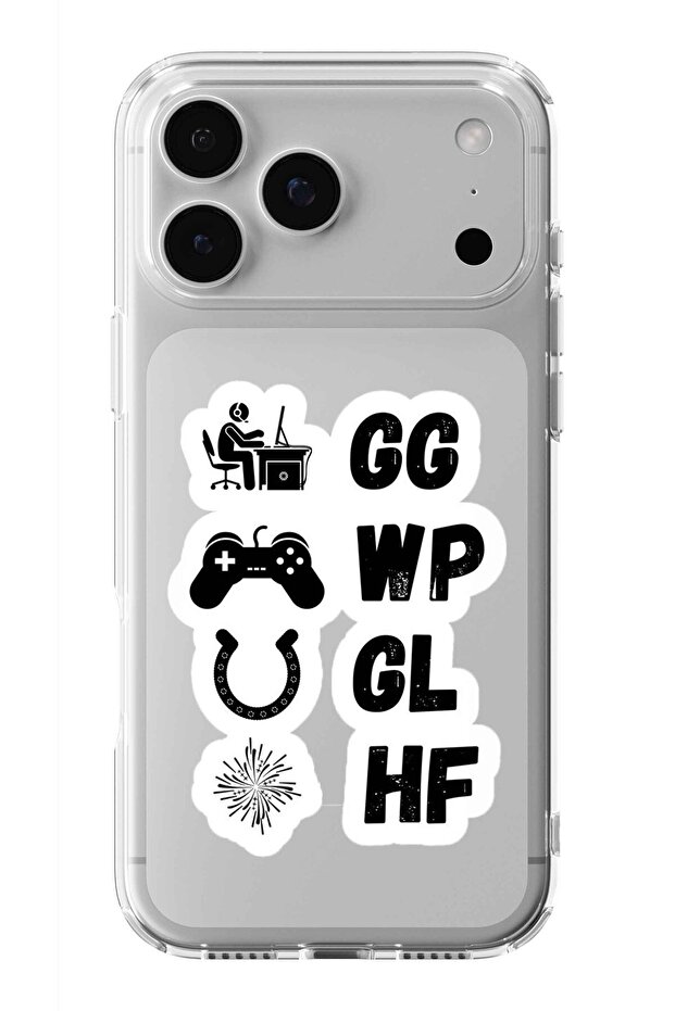 حافظة شفافة مطبوعة بتصميم GG WP متوافقة مع هاتف iPhone 17 Pro Max - 1