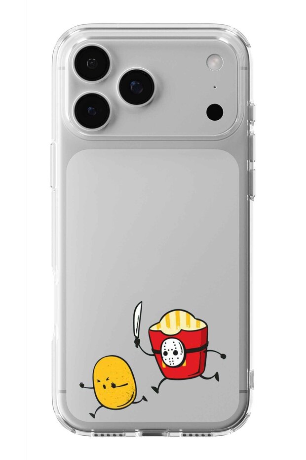 حافظة شفافة مطبوعة بتصميم البطاطس متوافقة مع هاتف iPhone 17 Pro Max - 1