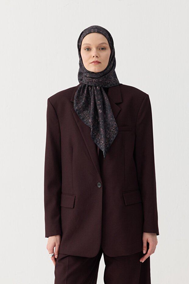 Eșarfă moale Winter Bloom 1244 Mov - 2