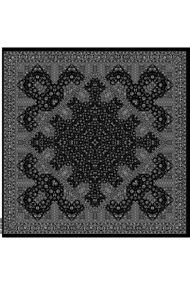 Eșarfă moale Winter Bloom 1244 Antracit - 5