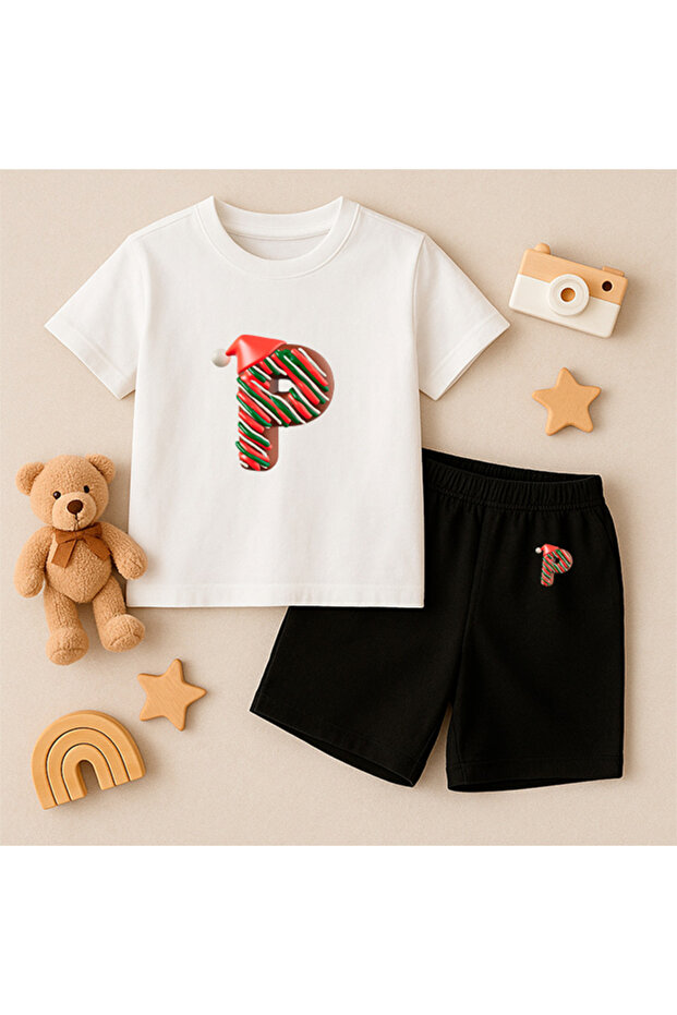 T-Shirt Shorts Kids Set 100% Cotton Comfortable Cut Casual Cute Printed 2-Piece Combination